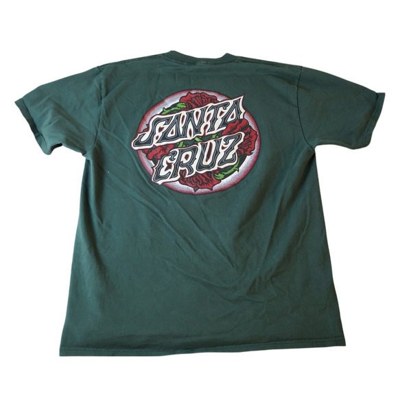 Santa Cruz Skateboards Other - Santa Cruz‎ Shirt Mens Large Green Graphic Logo Skateboarding Crewneck Tee